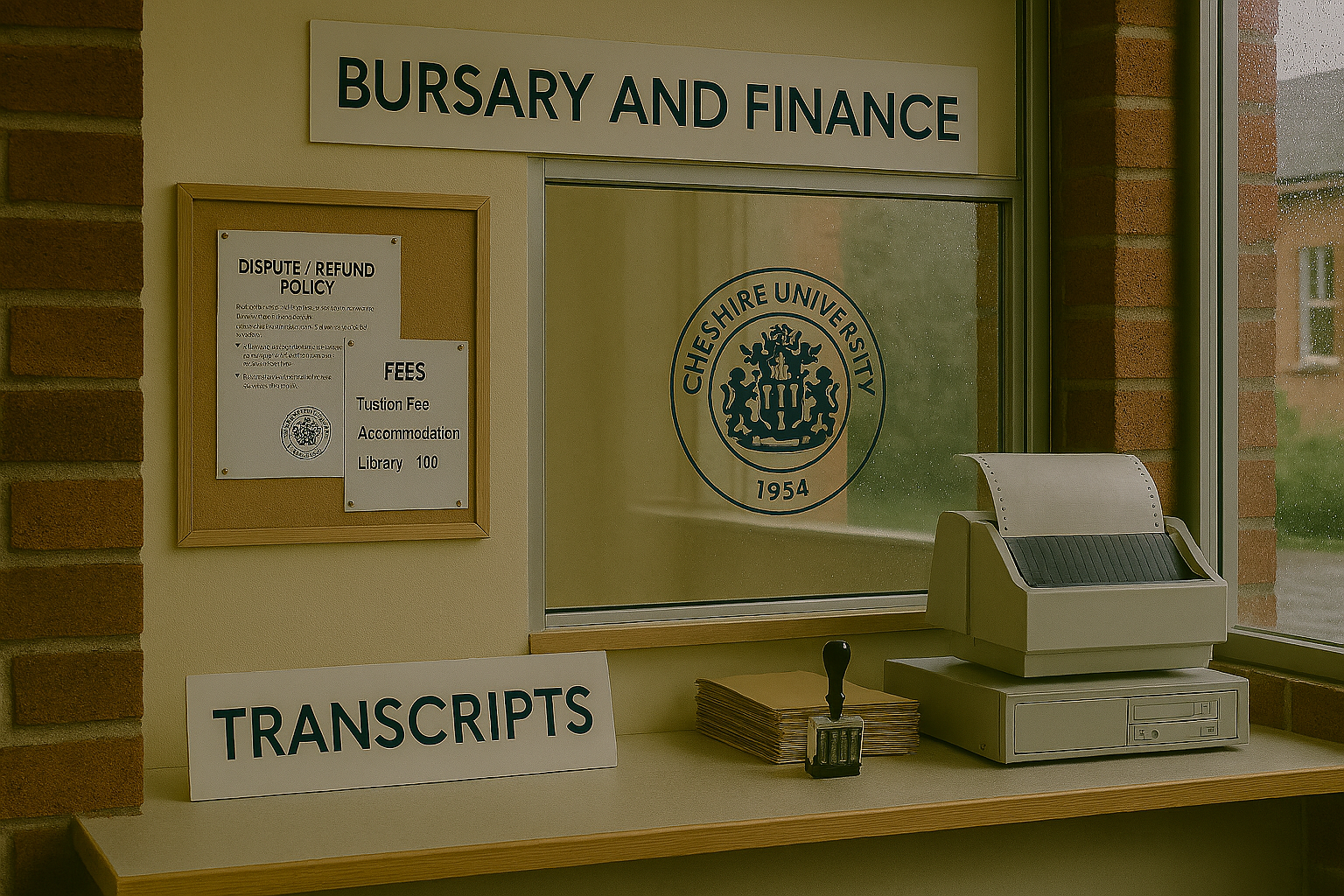 Finance window with ‘Dispute / Refund Policy’ notice and fees in GBP.