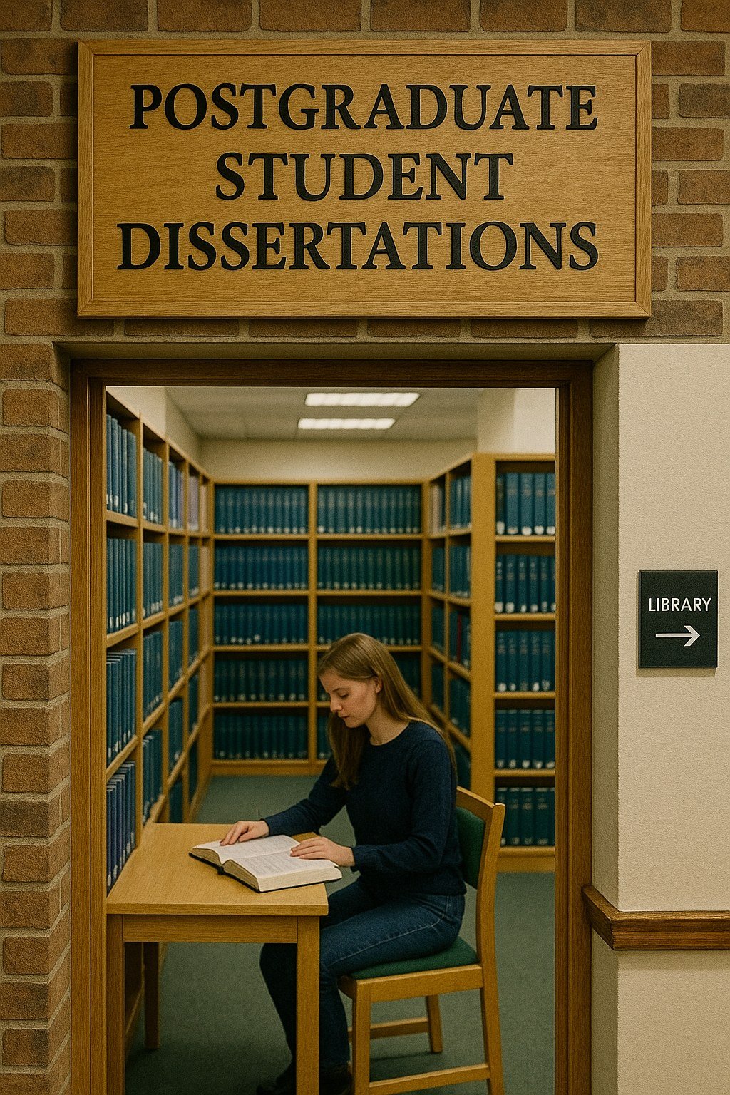 Dissertation and Theses — Hyde, Cheshire campus scene circa year 2000