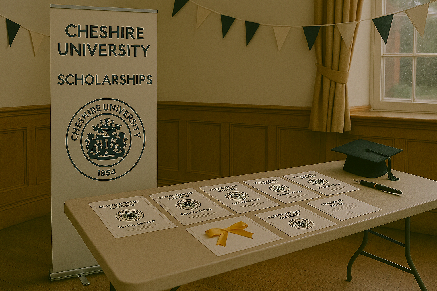 Rewards and Scholarships — Hyde, Cheshire campus scene circa year 2000