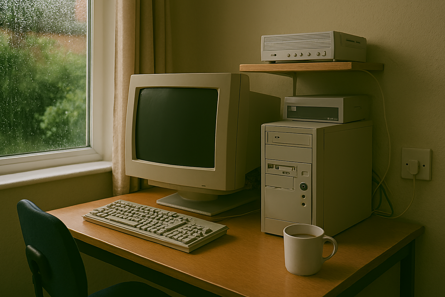 What is Distance Learning — Hyde, Cheshire campus scene circa year 2000